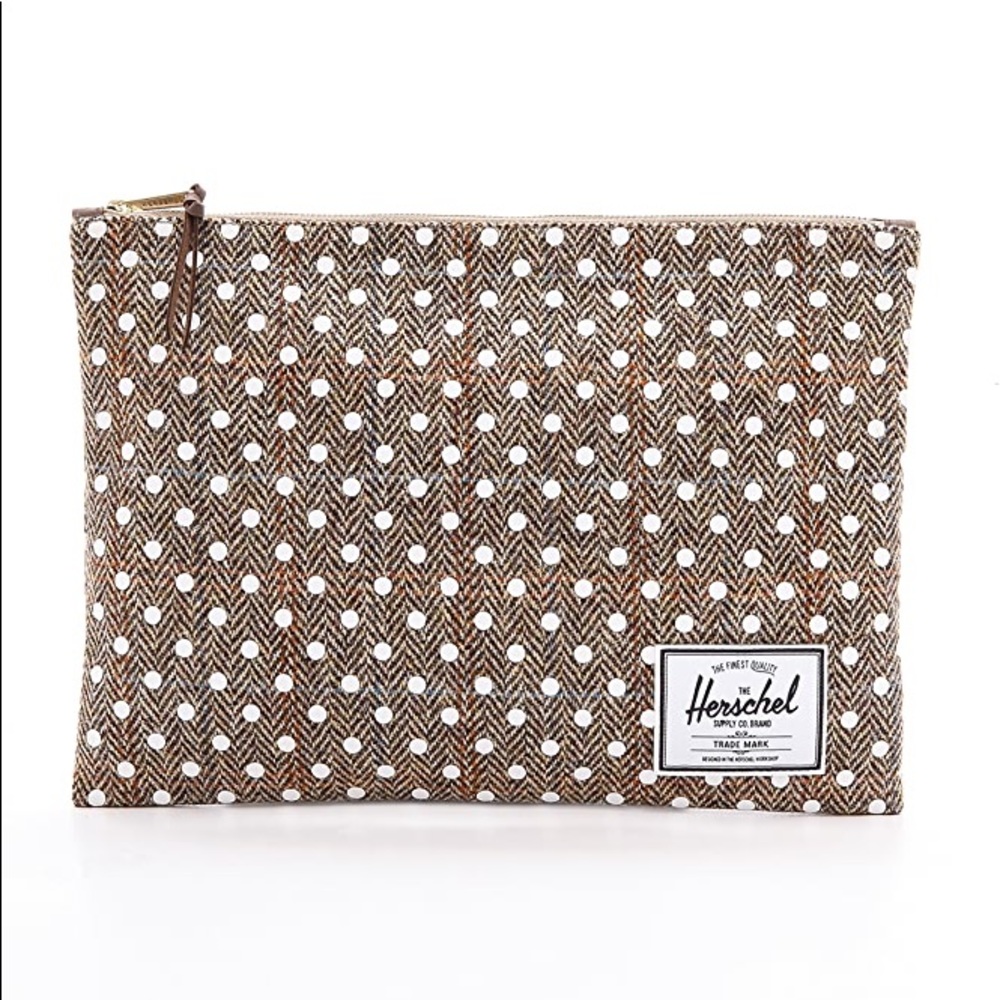 Herschel Supply Co. Tweed Pouch polka dot brown